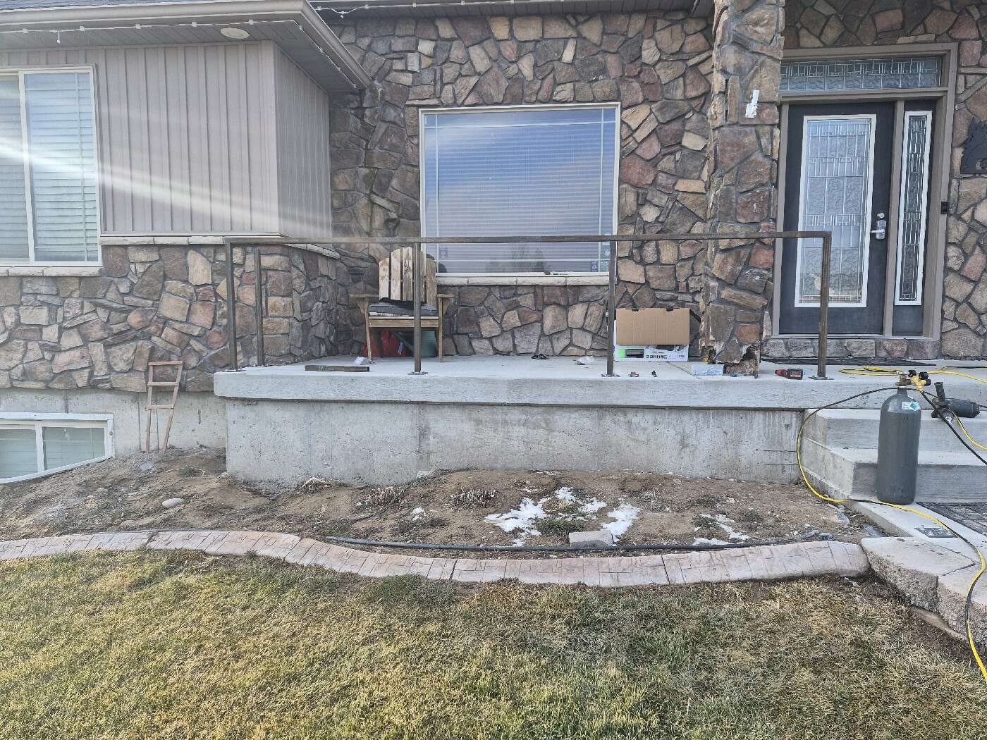 Formed and poured concrete