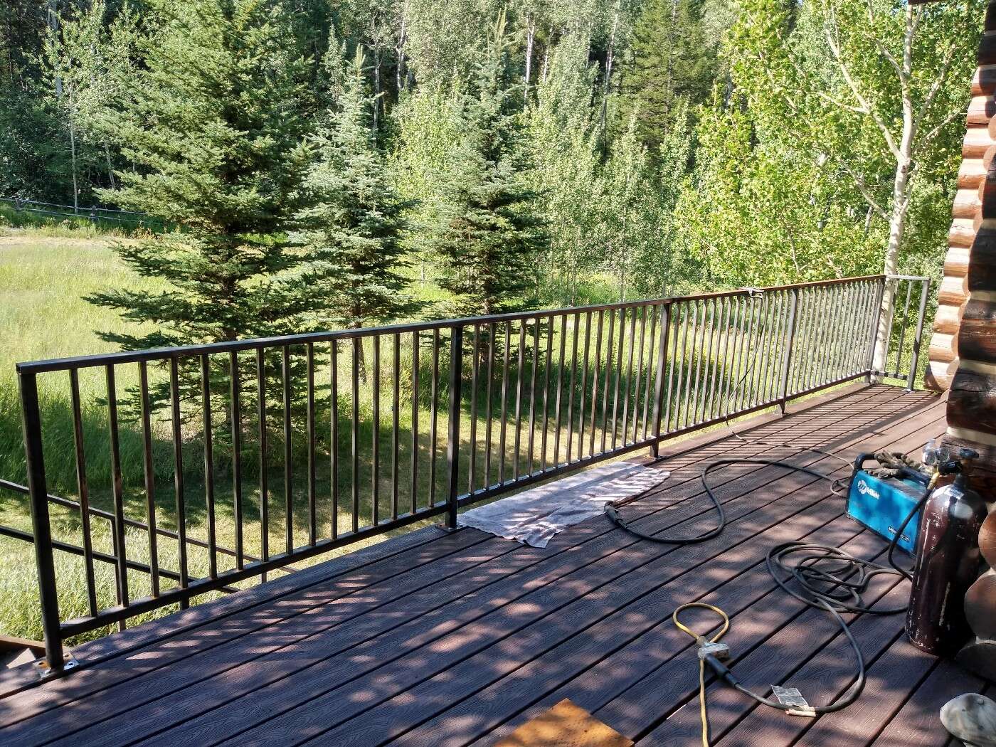 Steel deck rail